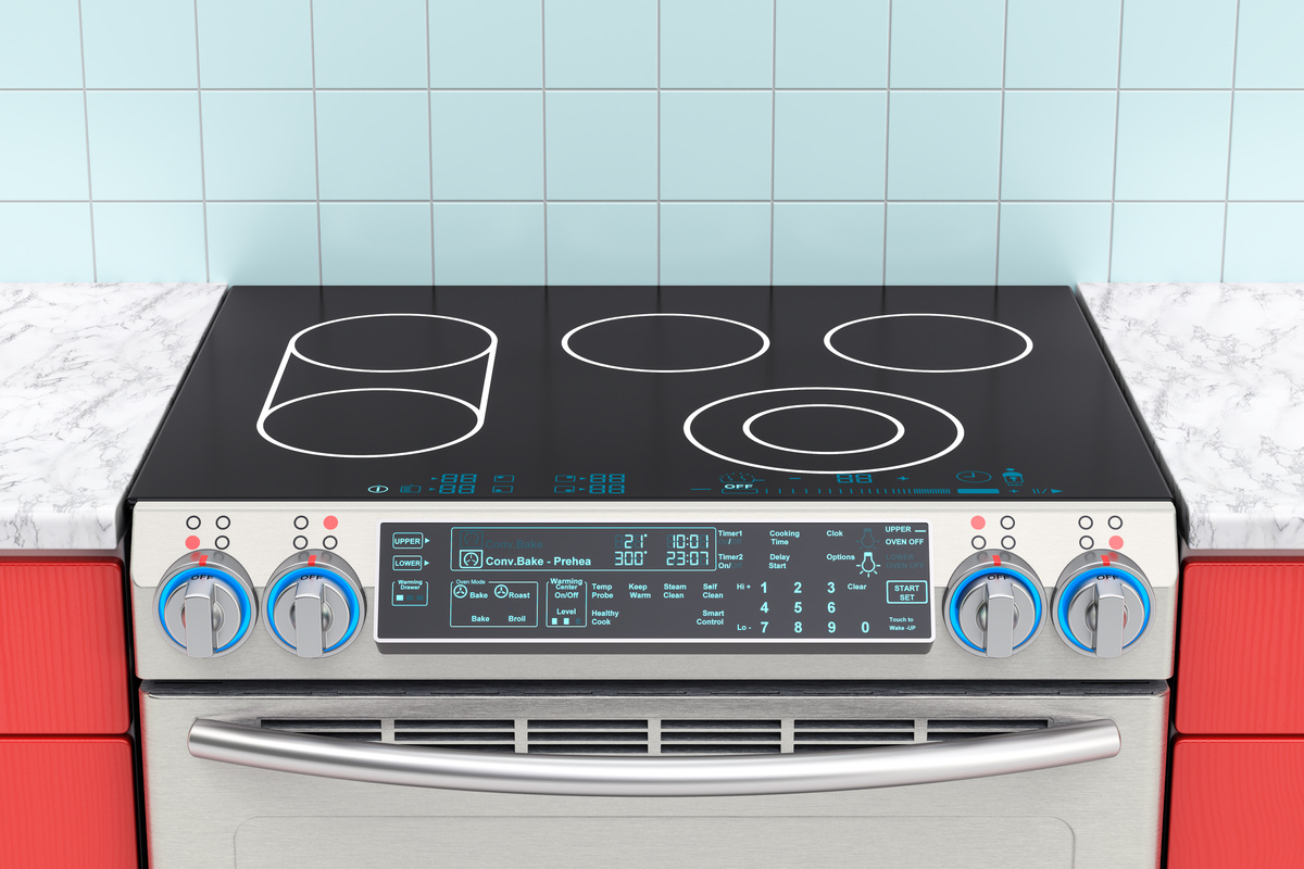 Electric Slide In Convection Range in the Kitchen